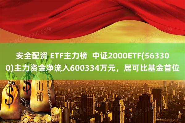 安全配资 ETF主力榜  中证2000ETF(563300)主力资金净流入600334万元，居可比基金首位