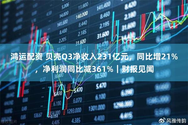 鸿运配资 贝壳Q3净收入231亿元，同比增21%，净利润同比减361%｜财报见闻